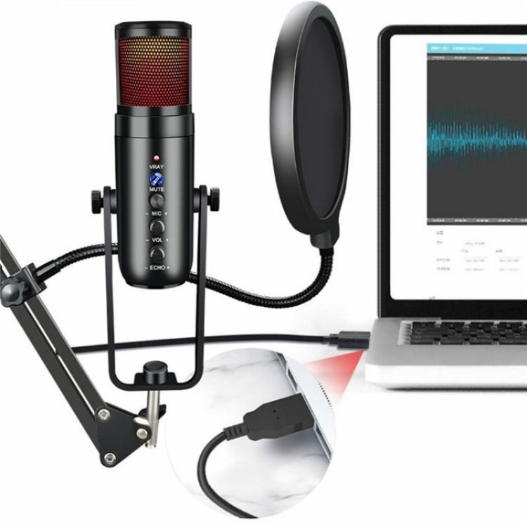 MU900 Max Multi-Purpose Condenser Microphone with Desktop Stand and RGB Light