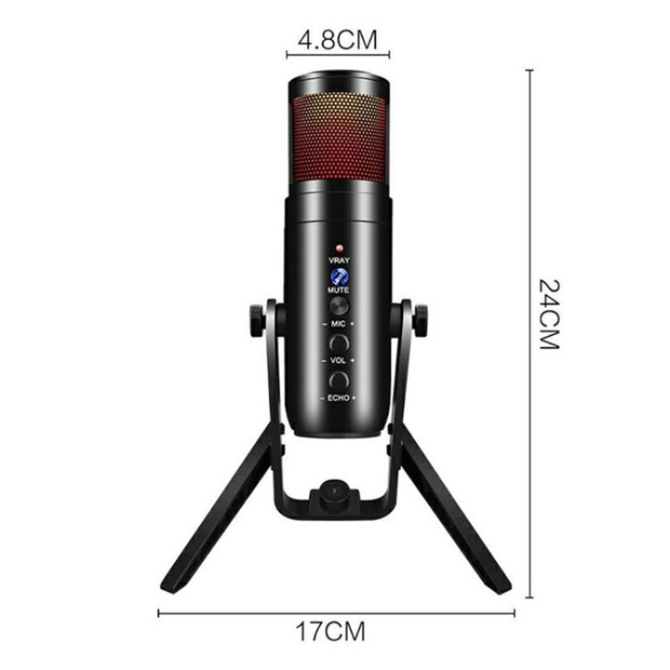 MU900 Max Multi-Purpose Condenser Microphone with Desktop Stand and RGB Light