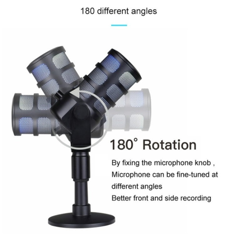 PDO Noise-Cancelling Live Streaming Microphone with RGB Light