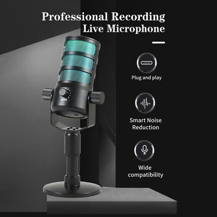PDO Noise-Cancelling Live Streaming Microphone with RGB Light