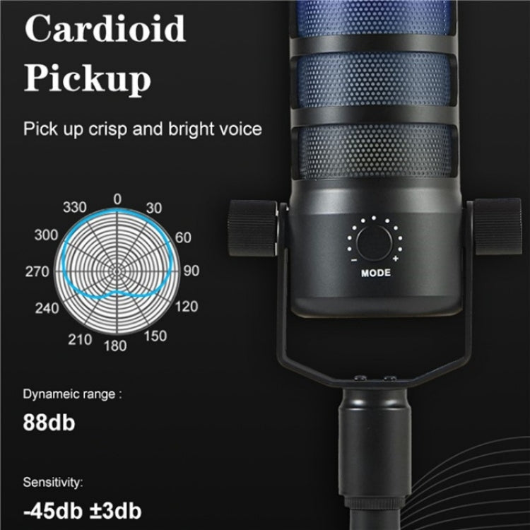 PDO Noise-Cancelling Live Streaming Microphone with RGB Light