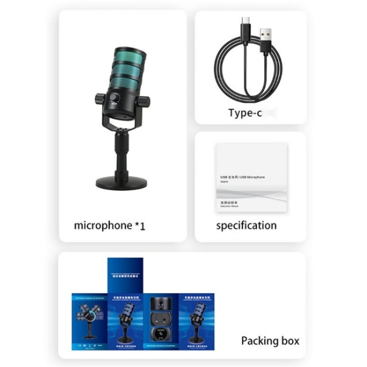 PDO Noise-Cancelling Live Streaming Microphone with RGB Light