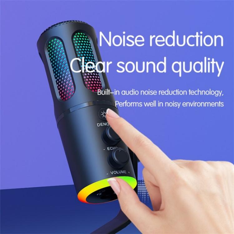 SU8 RGB Desktop Microphone with Noise Reduction for Recording and Gaming