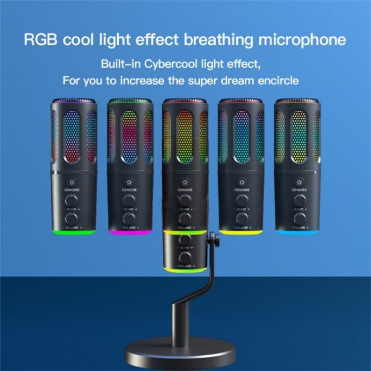 SU8 RGB Desktop Microphone with Noise Reduction for Recording and Gaming
