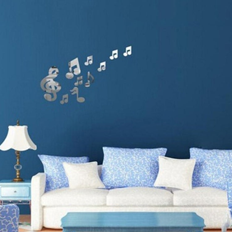 Acrylic Mirror Wall Sticker Home Decor 3D Musical Notes