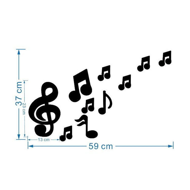 Acrylic Mirror Wall Sticker Home Decor 3D Musical Notes