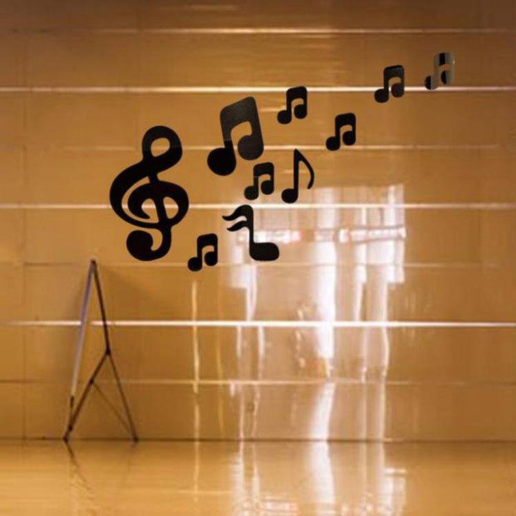Acrylic Mirror Wall Sticker Home Decor 3D Musical Notes