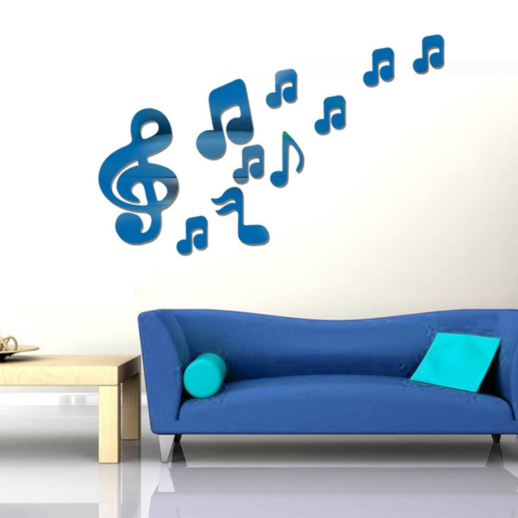 Acrylic Mirror Wall Sticker Home Decor 3D Musical Notes