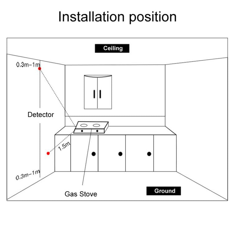 Wireless Gas Detector Alarm Leak Sensor