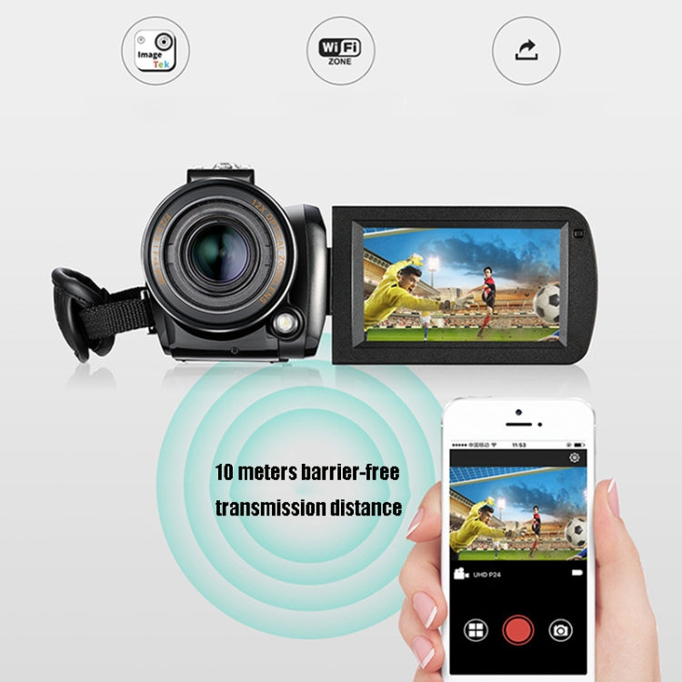 4K HD Camcorder Night Vision WiFi 12X Optical Zoom Digital Video DV ORDRO AC5