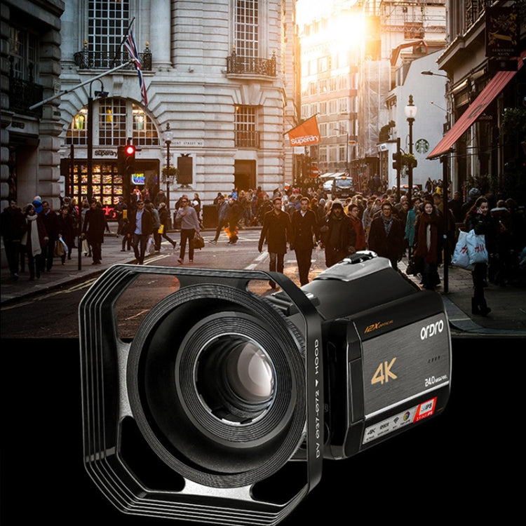 4K HD Camcorder Night Vision WiFi 12X Optical Zoom Digital Video DV ORDRO AC5