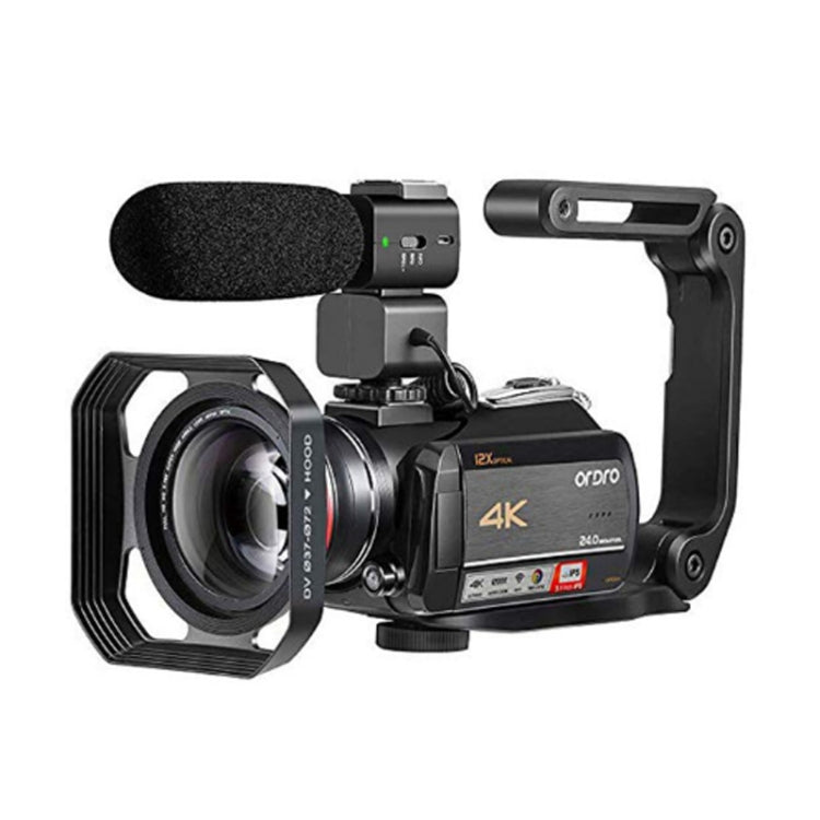 4K HD Camcorder Night Vision WiFi 12X Optical Zoom Digital Video DV ORDRO AC5