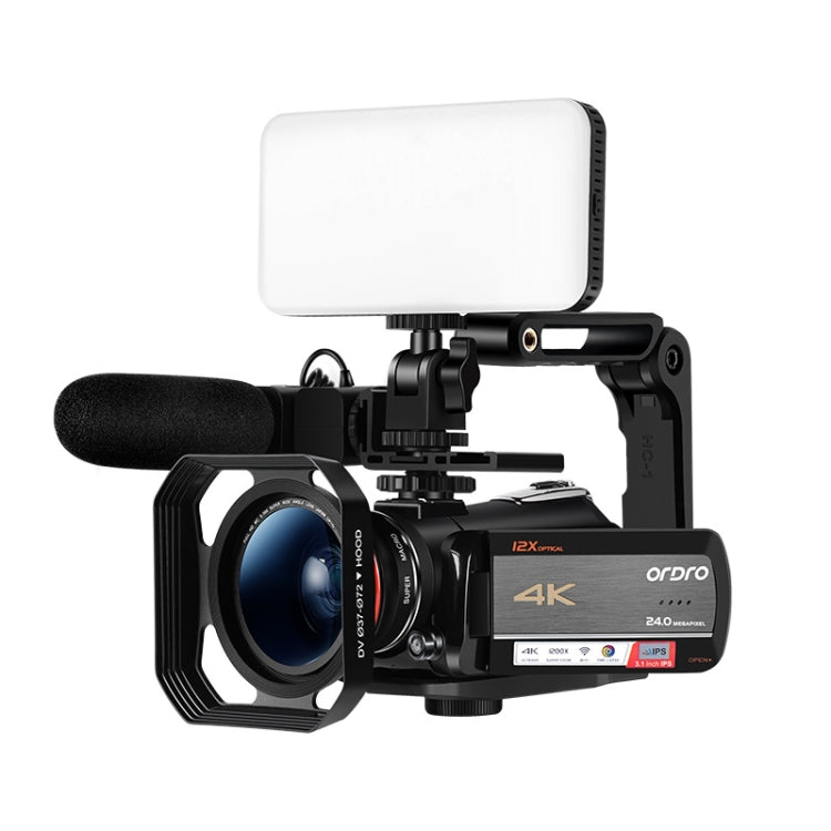 4K HD Camcorder Night Vision WiFi 12X Optical Zoom Digital Video DV ORDRO AC5