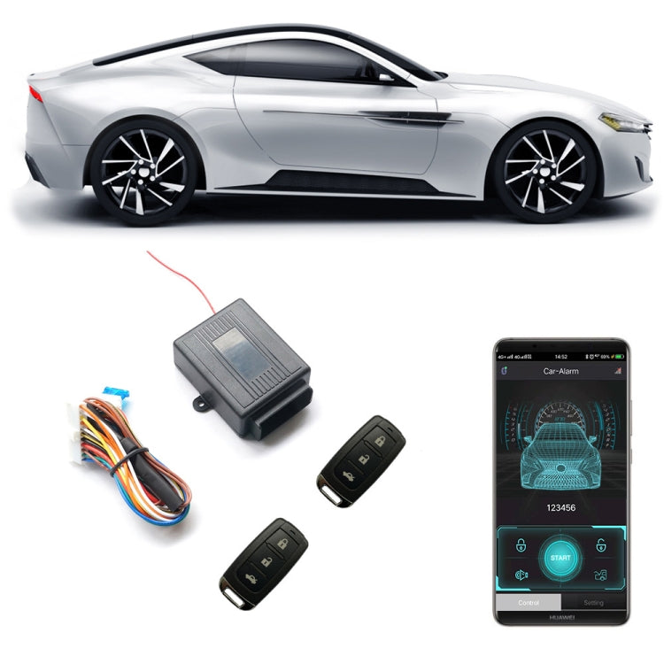 2 Sets of Universal Keyless Entry Control Locks for Cars, Controlled by Smartphone App