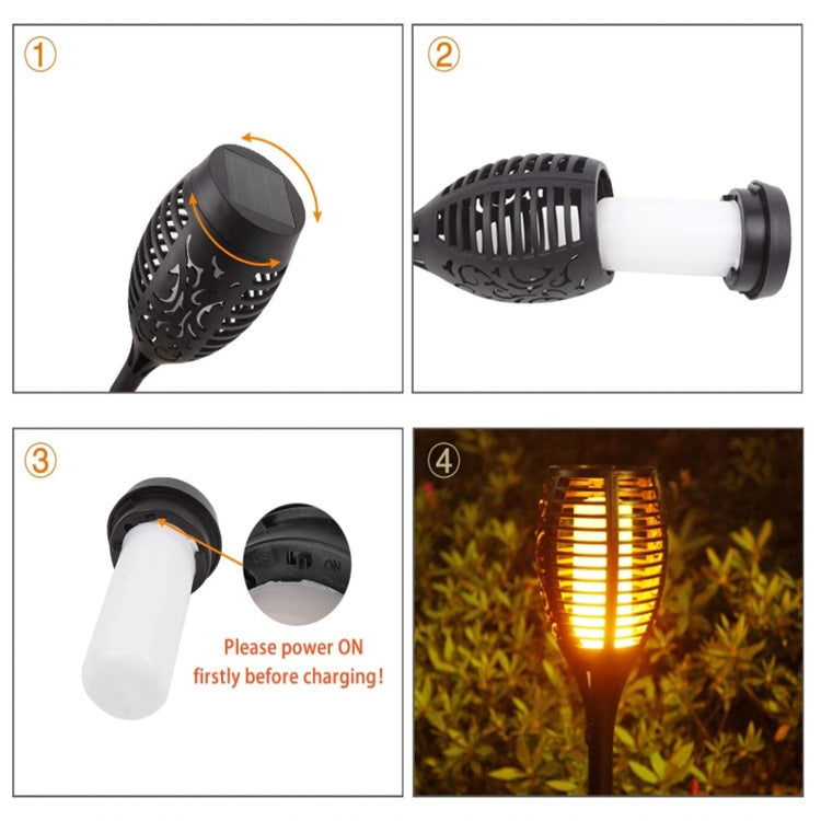 Lampara Set 2 Uds Llama Solar Impermeable