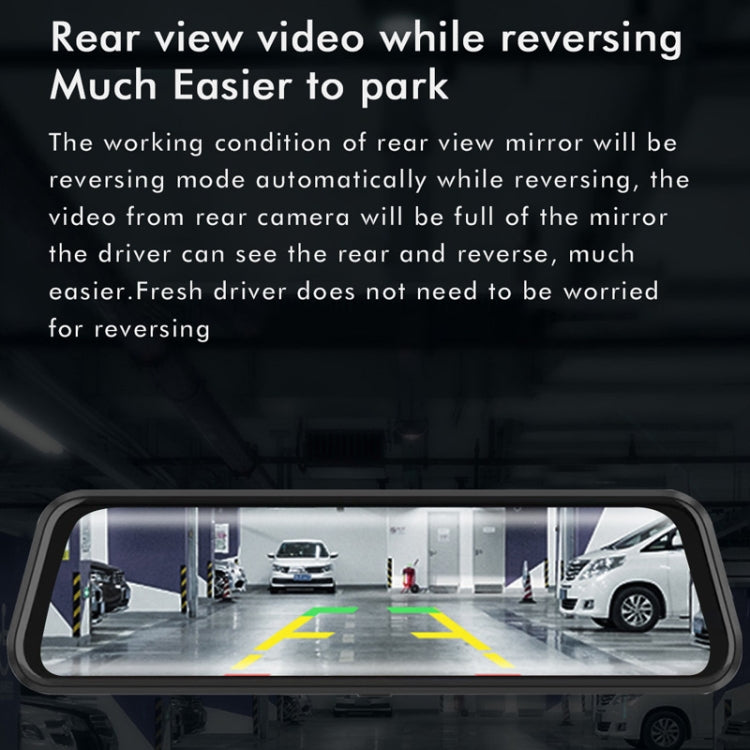 Anytek M12 Rearview Mirror Driving Recorder Dual Record 2K Touch Screen Reverse M12