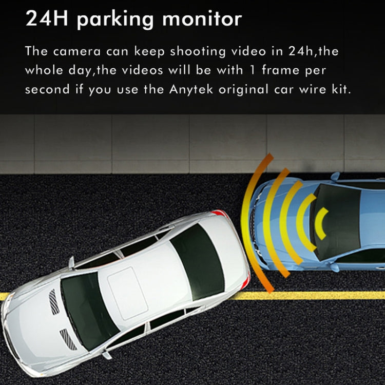 Anytek M12 Rearview Mirror Driving Recorder Dual Record 2K Touch Screen Reverse M12