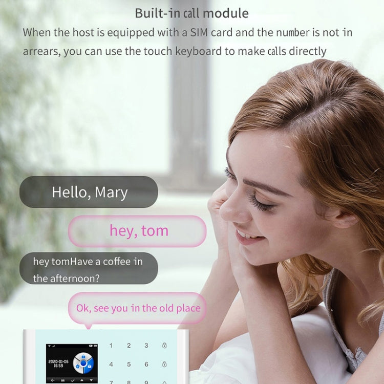 Tuya CS118 WIFI+GSM Smart Voice Alarm System Compatible with Amazon Alexa and Google Assistant