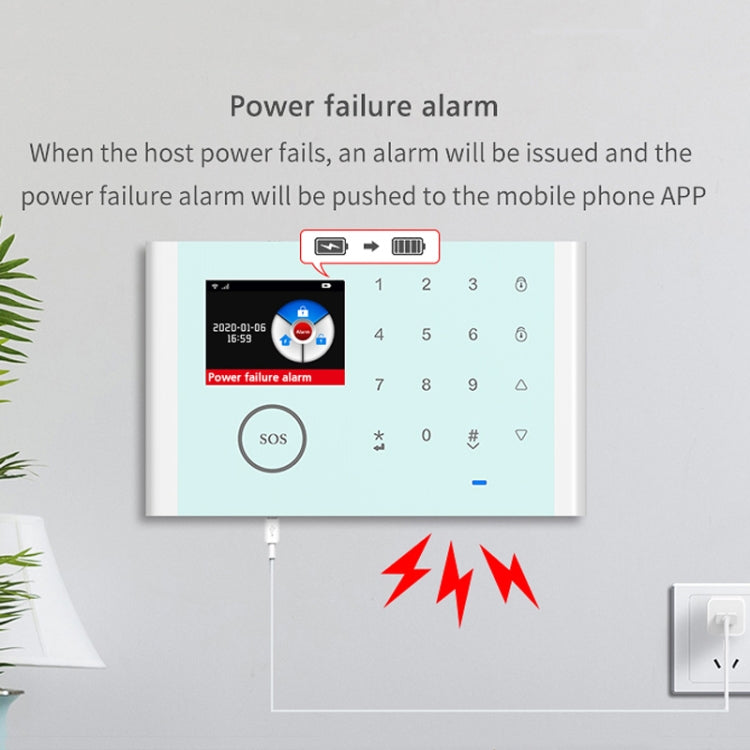 Tuya CS118 WIFI+GSM Smart Voice Alarm System Compatible with Amazon Alexa and Google Assistant