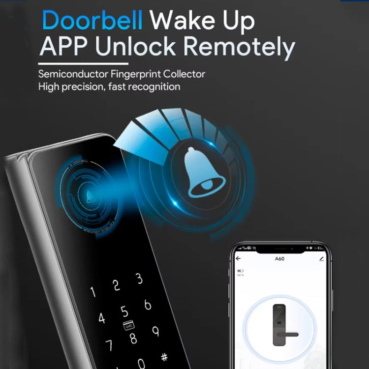 Locstar A60 Smart Fingerprint and Password Door Lock with Doorbell