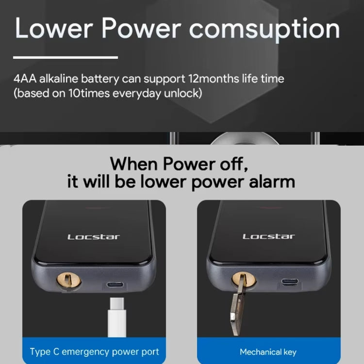 Locstar A60 Smart Fingerprint and Password Door Lock with Doorbell