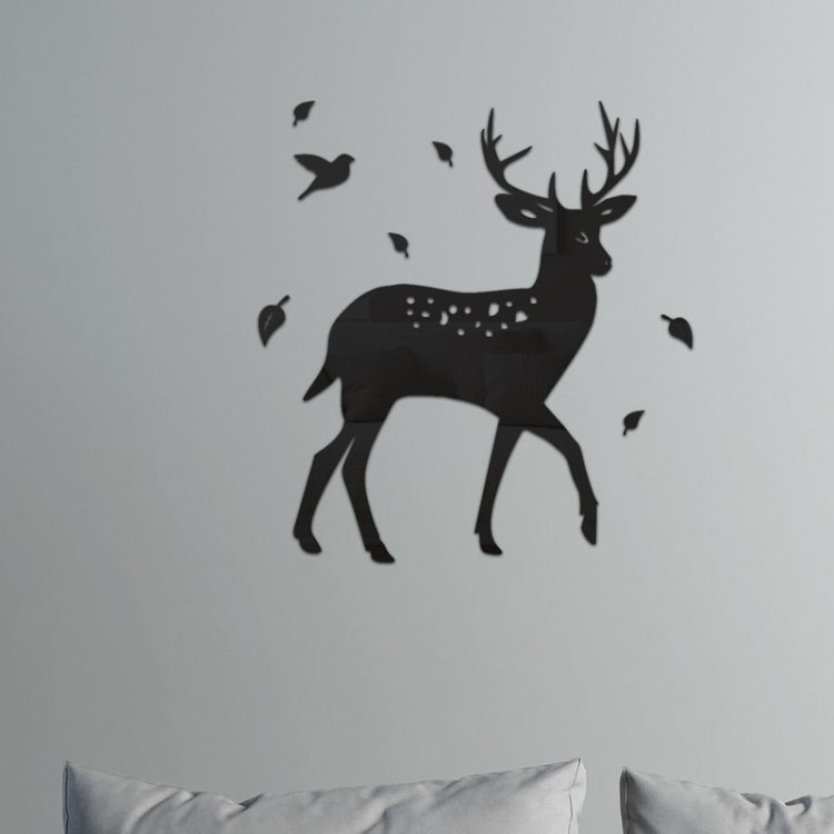 8 Pcs/Set Acrylic Deer Mirror Wall Stickers Home Background Decor
