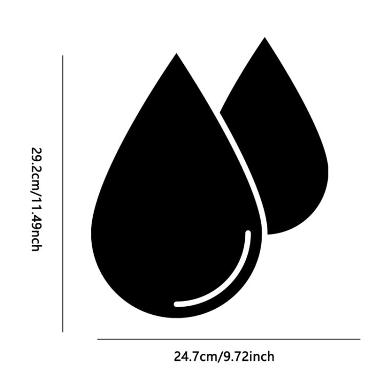 Espejo Pegatinas de Pared Acrílico Gotas de Agua Sala de Estar Dormitorio 2 Unids/Set