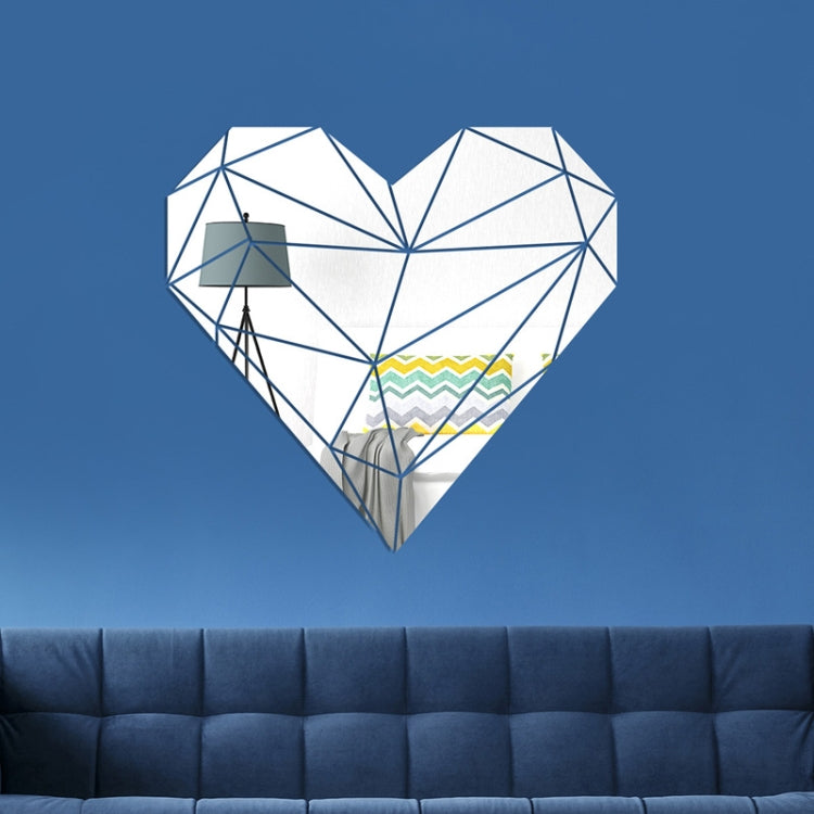 Heart Mirror Wall Stickers Home Decor Soft Mirror 27Pcs/Set