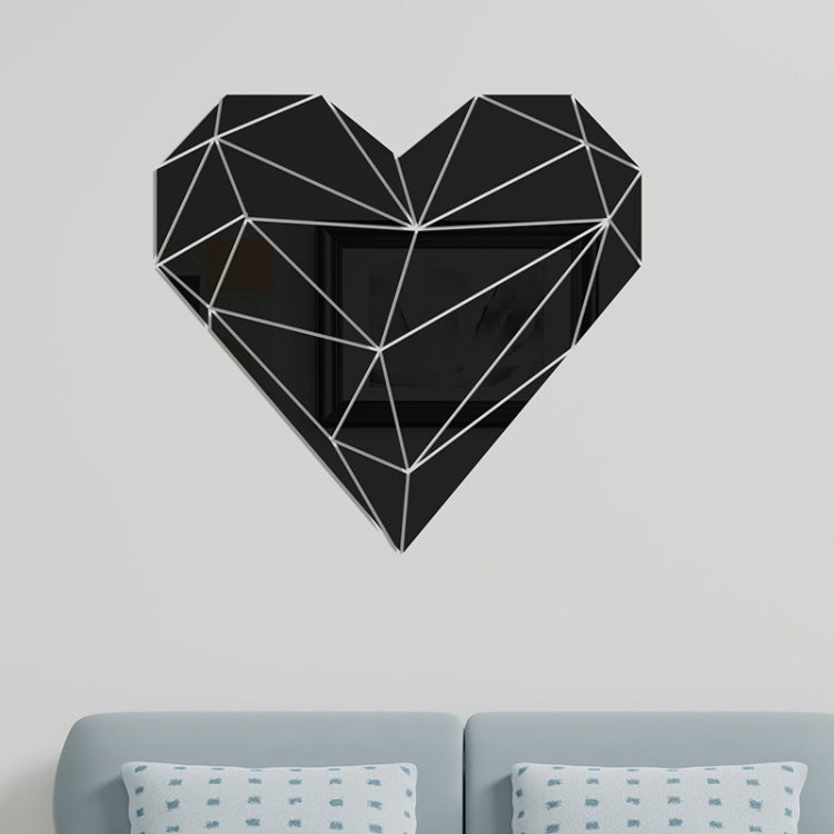 Heart Mirror Wall Stickers Home Decor Soft Mirror 27Pcs/Set