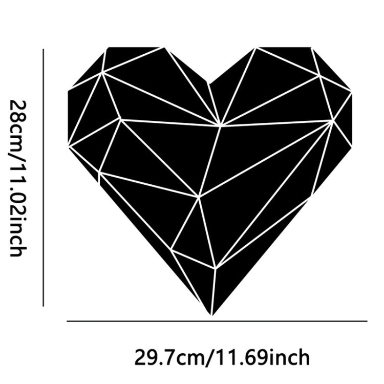 Heart Mirror Wall Stickers Home Decor Soft Mirror 27Pcs/Set