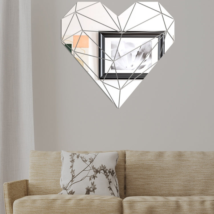 Heart Mirror Wall Stickers Home Decor Soft Mirror 27Pcs/Set