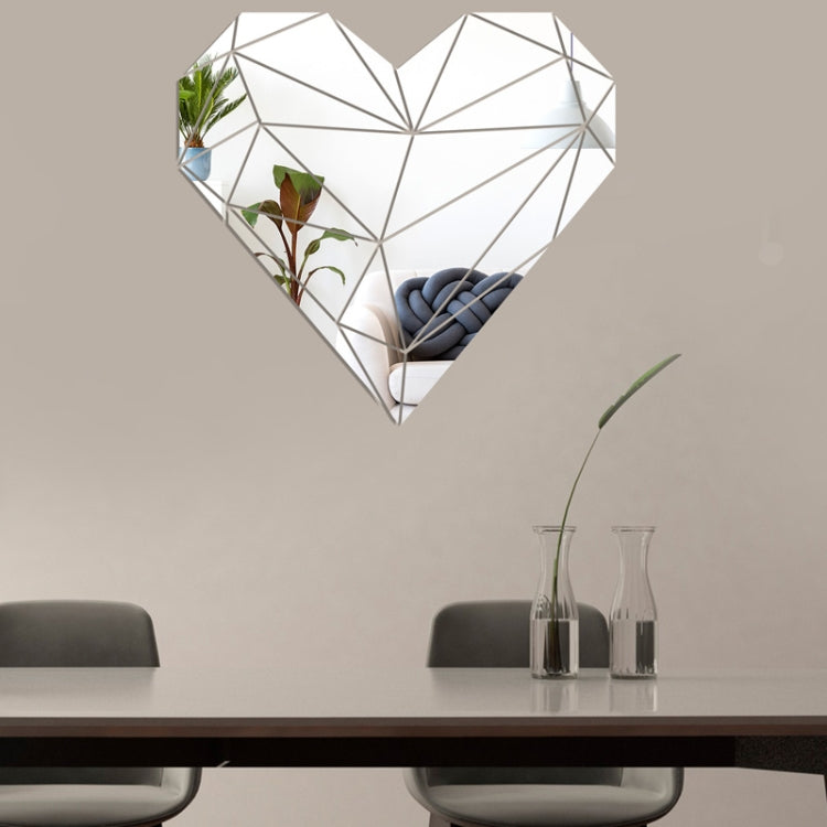 Heart Mirror Wall Stickers Home Decor Soft Mirror 27Pcs/Set
