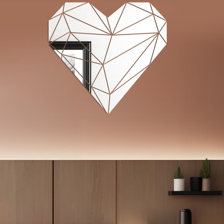 Heart Mirror Wall Stickers Home Decor Soft Mirror 27Pcs/Set