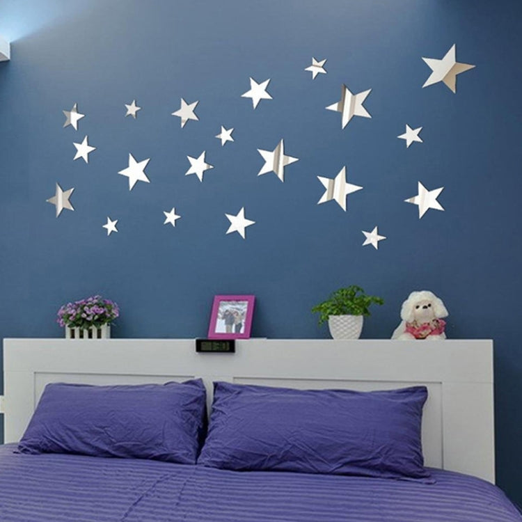 Espejo Pegatinas de Pared Acrílico Estrellas Decoración del Hogar 20 Unids/Set
