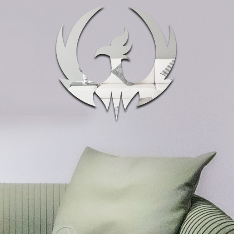 Acrylic Spread Wings Bird Mirror Stereoscopic Wall Stickers