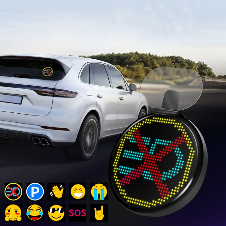 LED Personalizado Pixel Emoji Para Coche Bluetooth Control Remoto Pantalla Interactiva AI