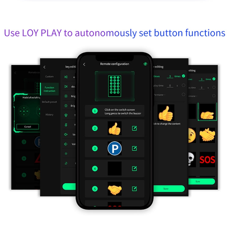 LED Personalizado Pixel Emoji Para Coche Bluetooth Control Remoto Pantalla Interactiva AI