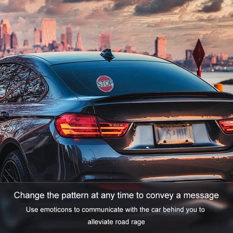 LED Personalizado Pixel Emoji Para Coche Bluetooth Control Remoto Pantalla Interactiva AI