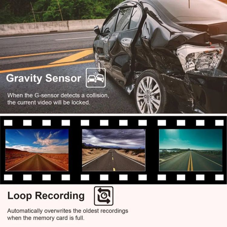Videcamara De Conducción Con Visión Nocturna De Alta Definición Dual Recording