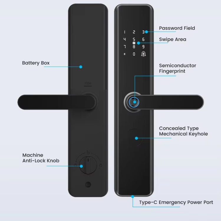 Cerradura Electrónica Inteligente Con Huella Dactilar Locstar A50