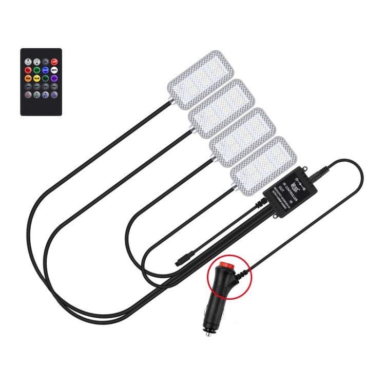Luz LED Ambiente Con Ritmo Musical Para Coche Con Control Por Voz Y 8 Colores 5V USB