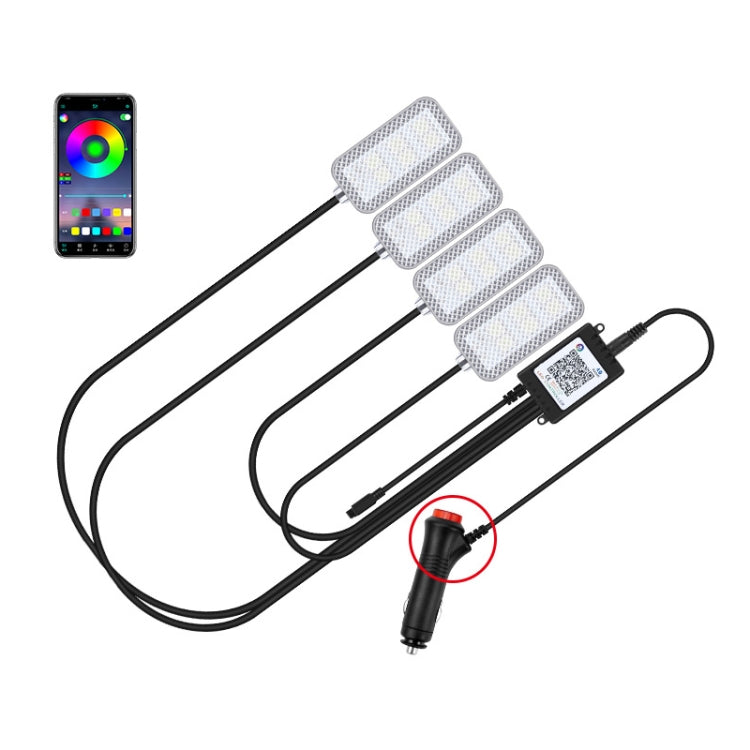 Luz LED Ambiente Con Ritmo Musical Para Coche Con Control Por Voz Y 8 Colores 5V USB