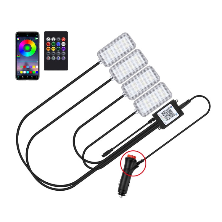 Luz LED Ambiente Con Ritmo Musical Para Coche Con Control Por Voz Y 8 Colores 5V USB