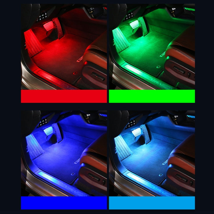 Luz LED Ambiente Con Ritmo Musical Para Coche Con Control Por Voz Y 8 Colores 5V USB