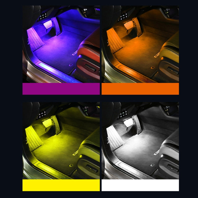Luz LED Ambiente Con Ritmo Musical Para Coche Con Control Por Voz Y 8 Colores 5V USB