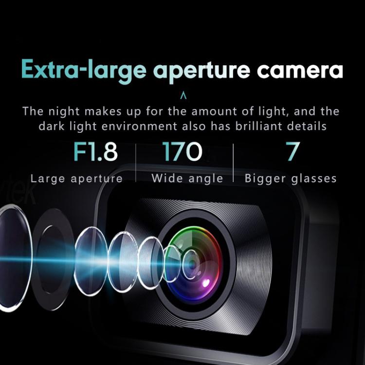 Videocamara Dual De Visión Nocturna Para Automóvil Anytek T1 PRO 3.2 Pulgadas 2K HD