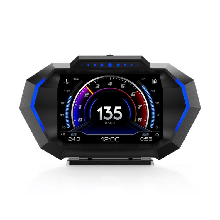 Pantalla HUD Multifuncional Universal Velocímetro Digital Medidor de Pantalla HUD P24 OBD+GPS