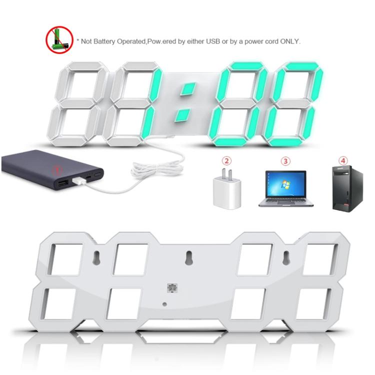 APP Remote Control 3D Led Wall Digital Color Clock Alarm /Date/Temp Display Wall & Table Clock, 22.5 x 9.4 x 2.2cm