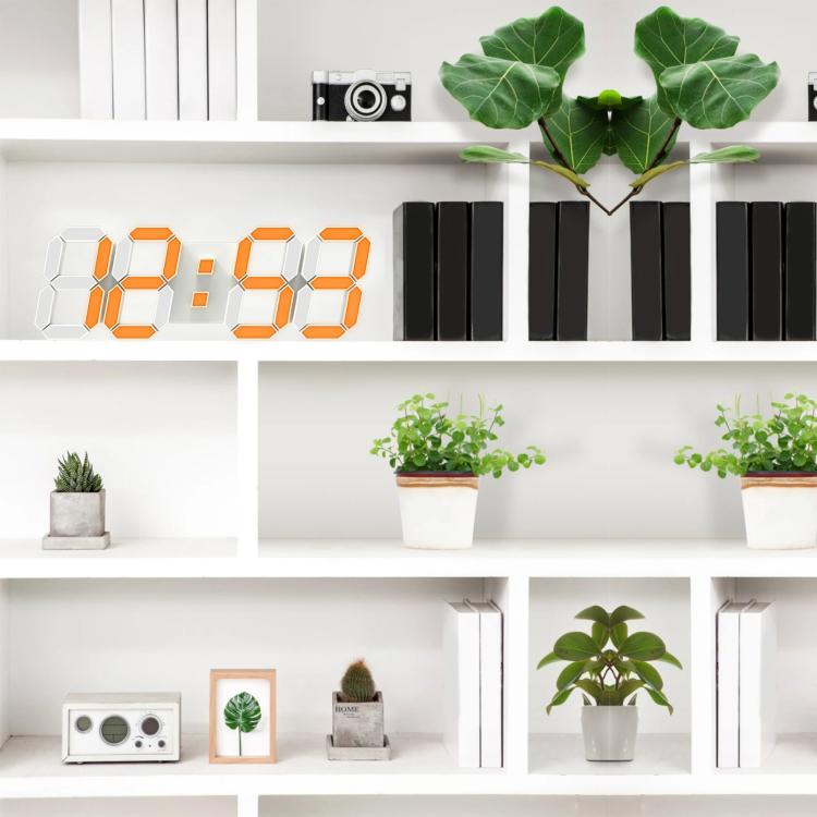 APP Remote Control 3D Led Wall Digital Color Clock Alarm /Date/Temp Display Wall & Table Clock, 22.5 x 9.4 x 2.2cm