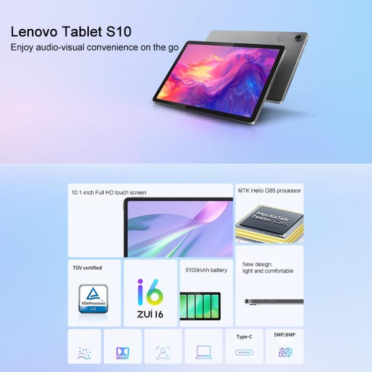 Lenovo S10 10.1 ZUI16 Tablet 8GB+128GB